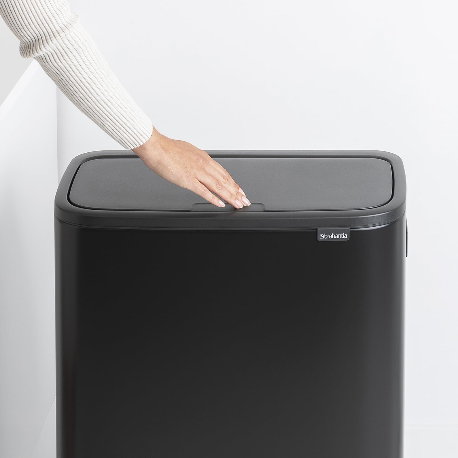 Bo Touch Bin Hi - 60L Inner Bucket (Matt Black) Large Waste Kitchen Bin - Soft-touch