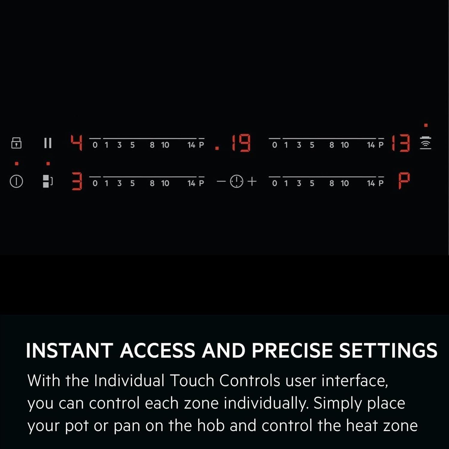3000 Series Induction Hob, IKX64301CB, 4 Cooking Zones, 60cm, Hob2Hood Function, Built-In Hob, Felixible Bridge Zones, Key-lock, Booster, Automatic Heating-Up, LED Indicators, 44x560x490mm, Black