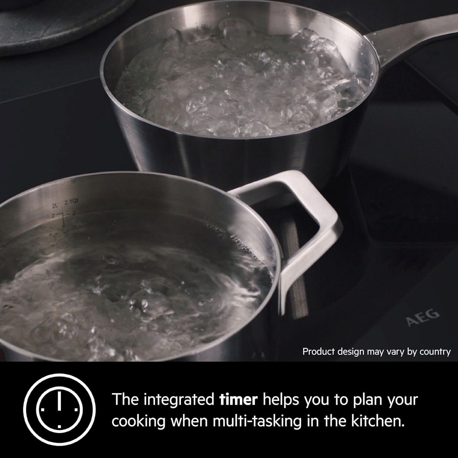 3000 Series Induction Hob, IKX64301CB, 4 Cooking Zones, 60cm, Hob2Hood Function, Built-In Hob, Felixible Bridge Zones, Key-lock, Booster, Automatic Heating-Up, LED Indicators, 44x560x490mm, Black