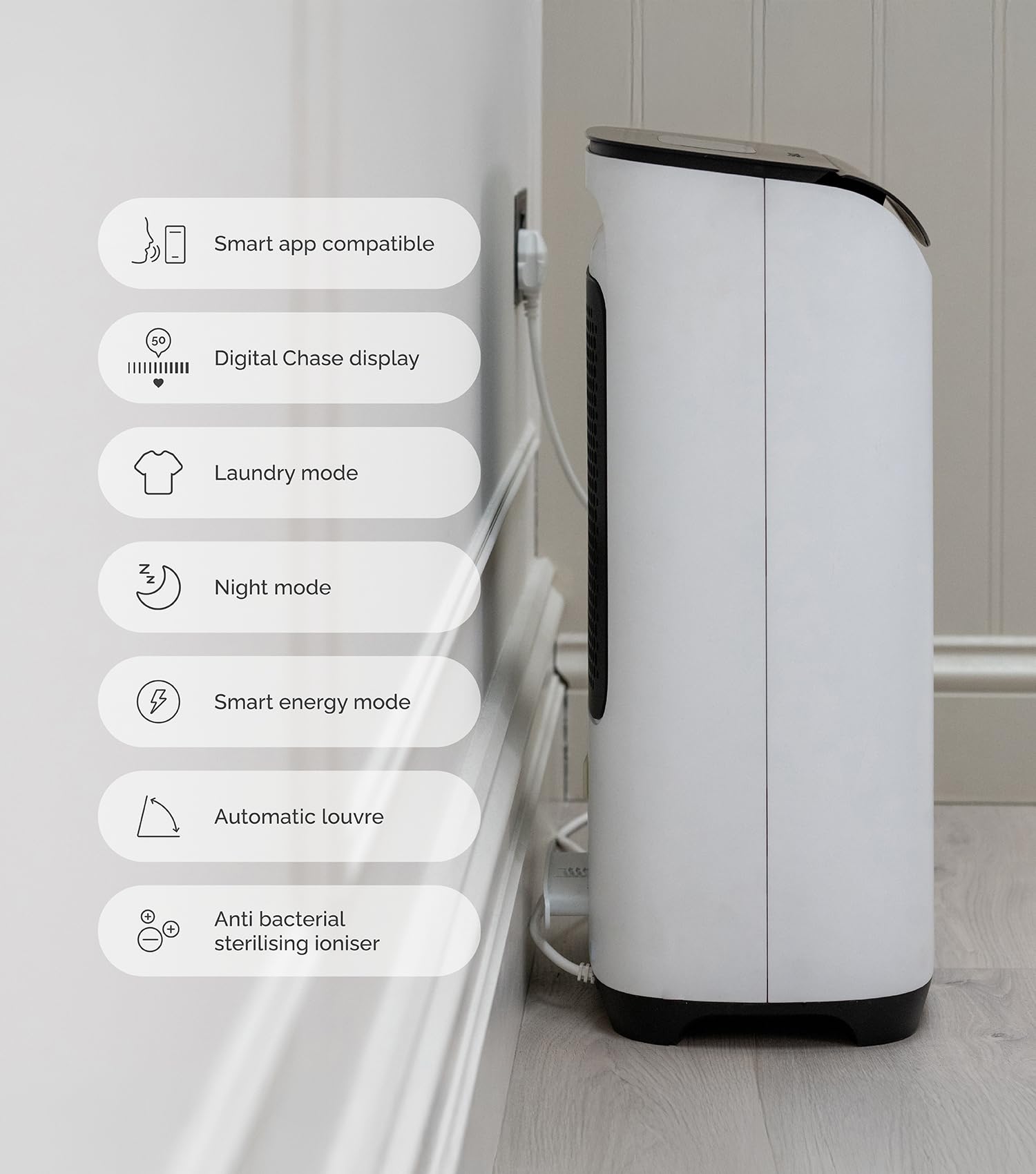 DD8L Pro Desiccant Dehumidifier - Faster Clothes Drying | Smart App Control | Customisable Energy Use | Works in Cold Environments | Anti-Bacterial Ioniser | Ideal for Boats, Caravans & Garages